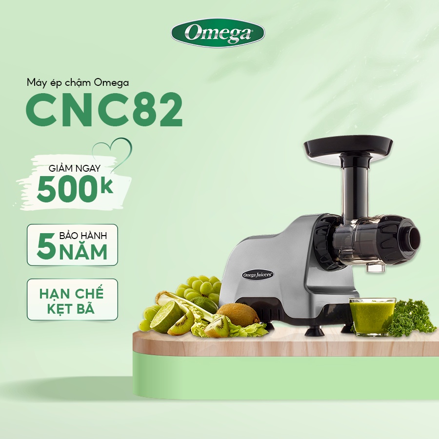 Máy Ép Trái Cây Chậm Trục Ngang Omega CNC82 Cao Cấp Công Suất Lớn Bảo Hành 5 Năm