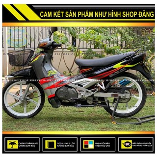 TEM RỜI SATRIA 2000 CHẾ PHỐI XÁM ĐỎ ĐEN