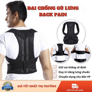 Đai chống gù lưng Black Pain Nam - Nữ (BP) - vai_eo, chất liệu bền-thoáng - có nẹp cố định cột sống.