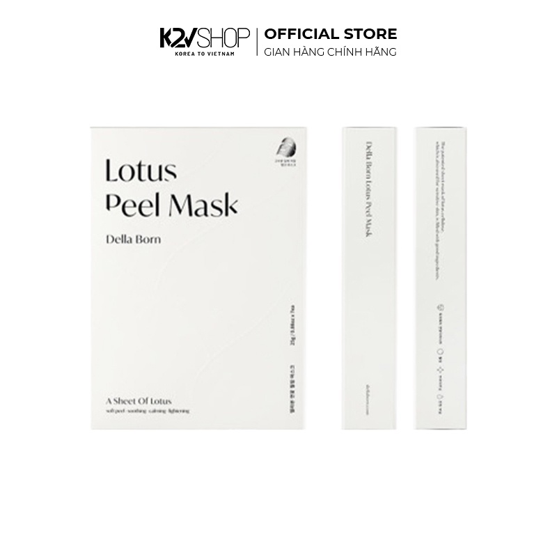  Mặt nạ dưỡng trắng da Della Born Lotus Peel Mask 25g/miếng