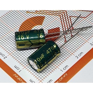 Tụ hóa 470uf 16v 8x12mm tần số cao