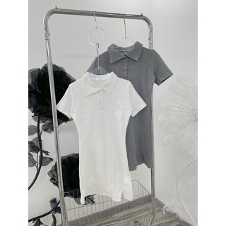 ĐẦM POLO XẺ ĐÙI 2 MÀU