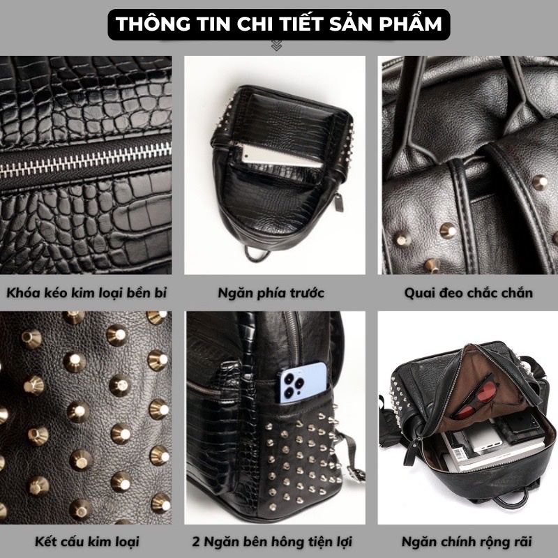 Balo da thời trang nam nữ balo da PU cao cấp chống nước cặp đi học đi chơi ulzzang balo đựng laptop 14 inh