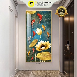 Tranh Đứng Tráng Gương Cá Chép Phong Thủy Treo Tường Dùng Trang Tráng Nhà Cửa - SimpleHouse .