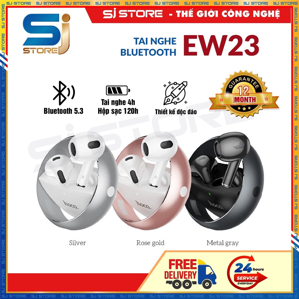 Tai Nghe Bluetooth EW23 - Âm Thanh Hay, Bluetooth 5.3, Kiểu Dáng Độc Lạ - Bảo Hành Chính Hãng 12 Tháng