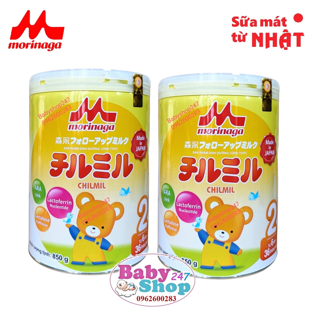 Combo 2 Hộp Sữa Morinaga Số 2 850G (Nk Chính Hãng Date 2026)