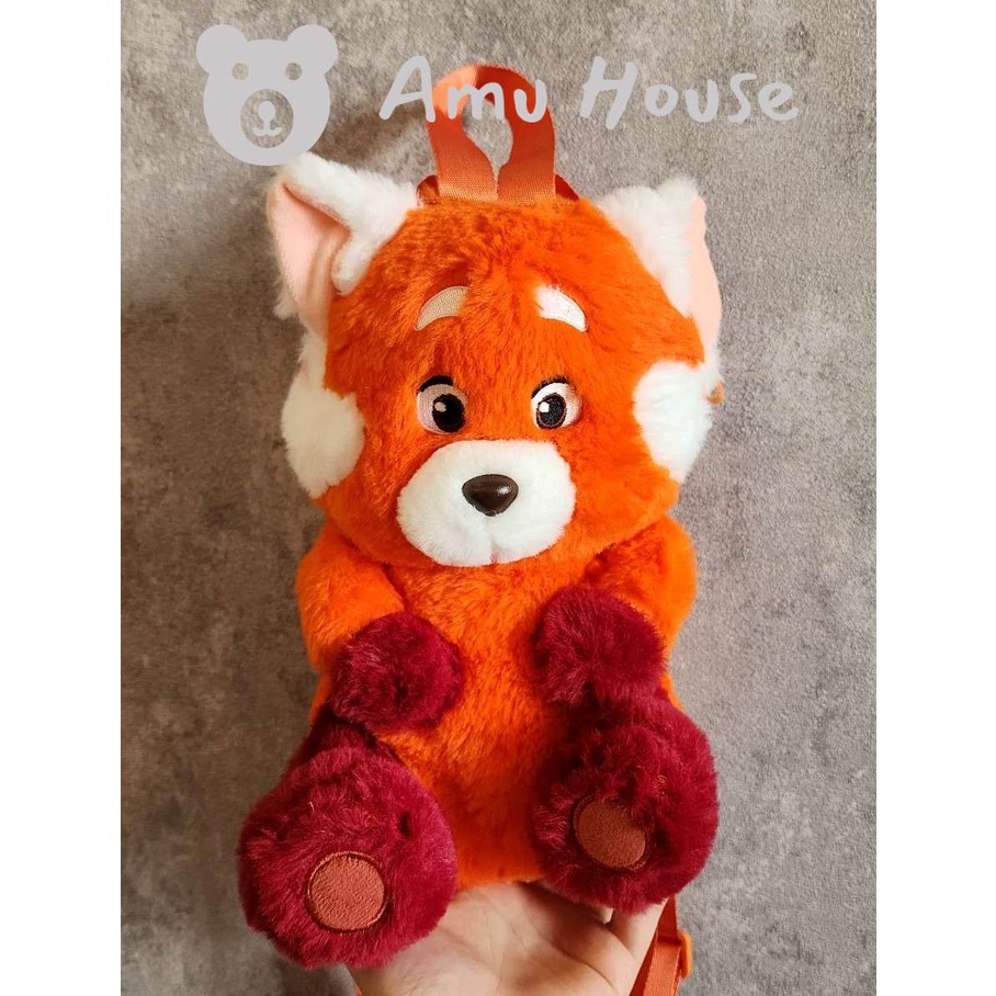 Balo gấu bông Turning red panda gấu đỏ biến hình, thú bông cáo lông xù nằm