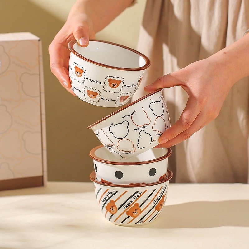 Bát ăn cơm xinh xắn, bộ bát ăn cơm cao cấp, quà tân gia