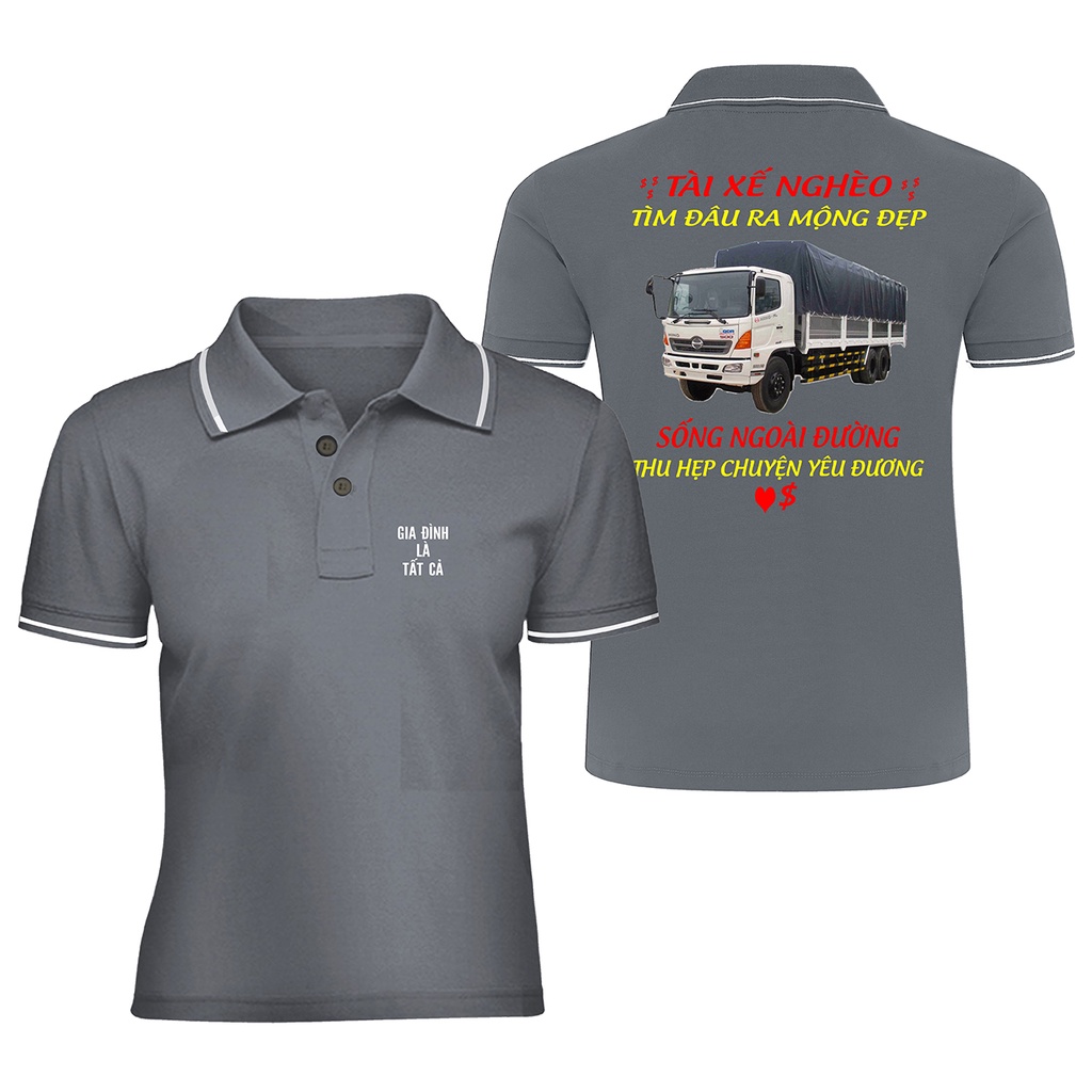 Áo Polo Đời Tài Xế Chất Liệu Poly Thái Thoáng Mát,Logo Mẫu Đa Dạng