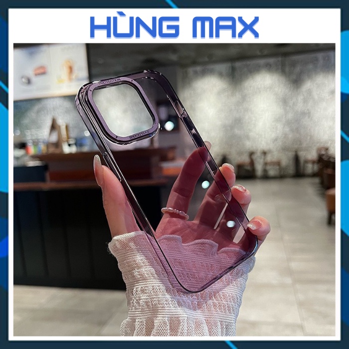 Ốp Likgus cứng mỏng không ố viền camera màu nhô cao bảo vệ dành cho iphone 12promax/13promax/14pro/14promax