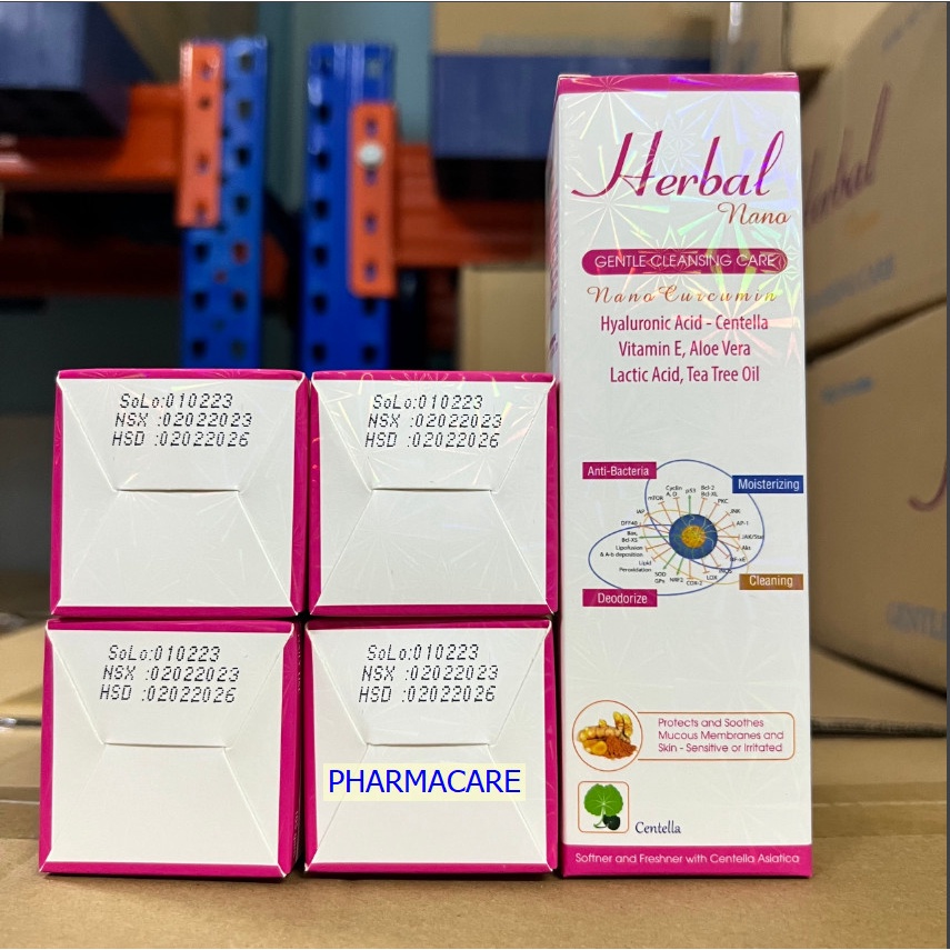 Gel tắm và vệ sinh phụ nữ HERBAL nano 105g dung dịch vệ sinh phụ nữ