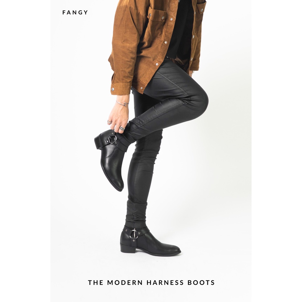 Giày Boot FANGY - The Harness Boots In Black