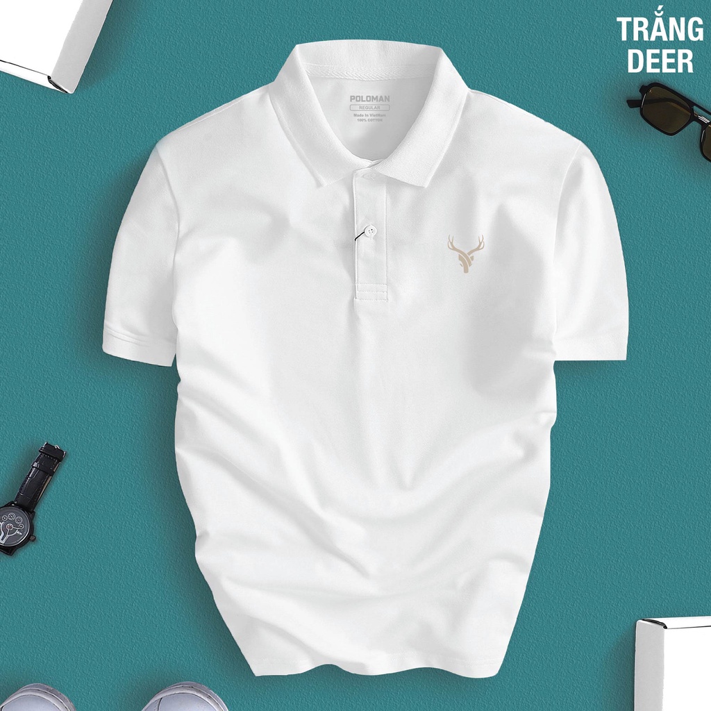 Áo polo Hưu sao DEER nhiều màu lịch lãm tinh tế cho nam và nữ