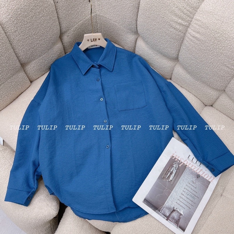 Áo Sơ Mi Đũi Xốp Nhăn Nữ 1 Túi Chất Mềm Đẹp Mẫu Mới Nhất B90