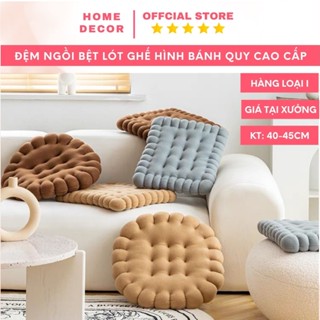 Đệm ngồi bệt lót ghế hình bánh quy HOME DECOR nệm biscuit decor phòng dày dặn êm ái