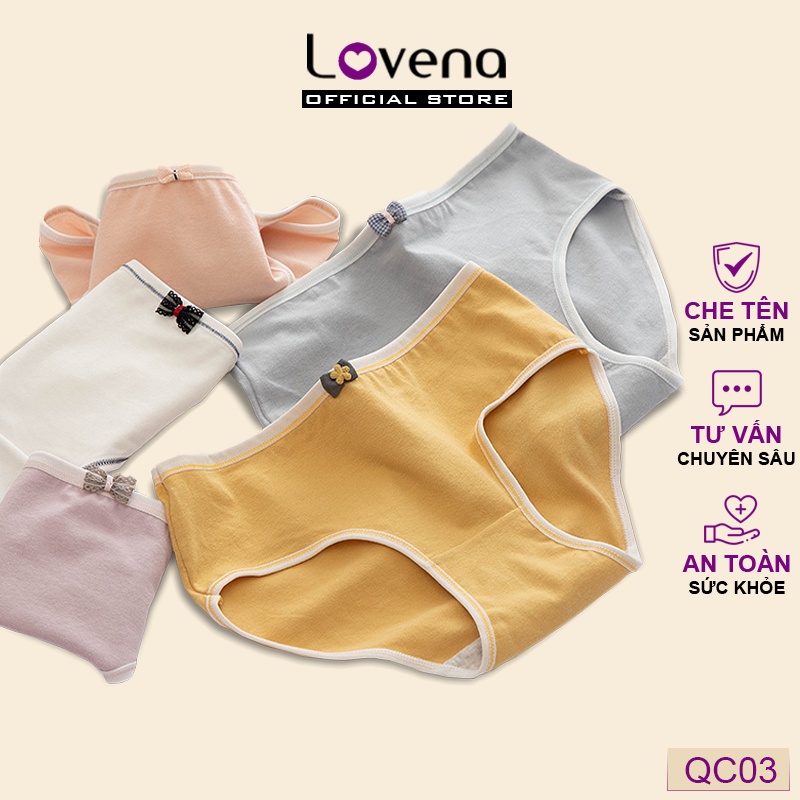 Quần Lót Nữ Cotton Kháng Khuẩn Cute Lovena QC03