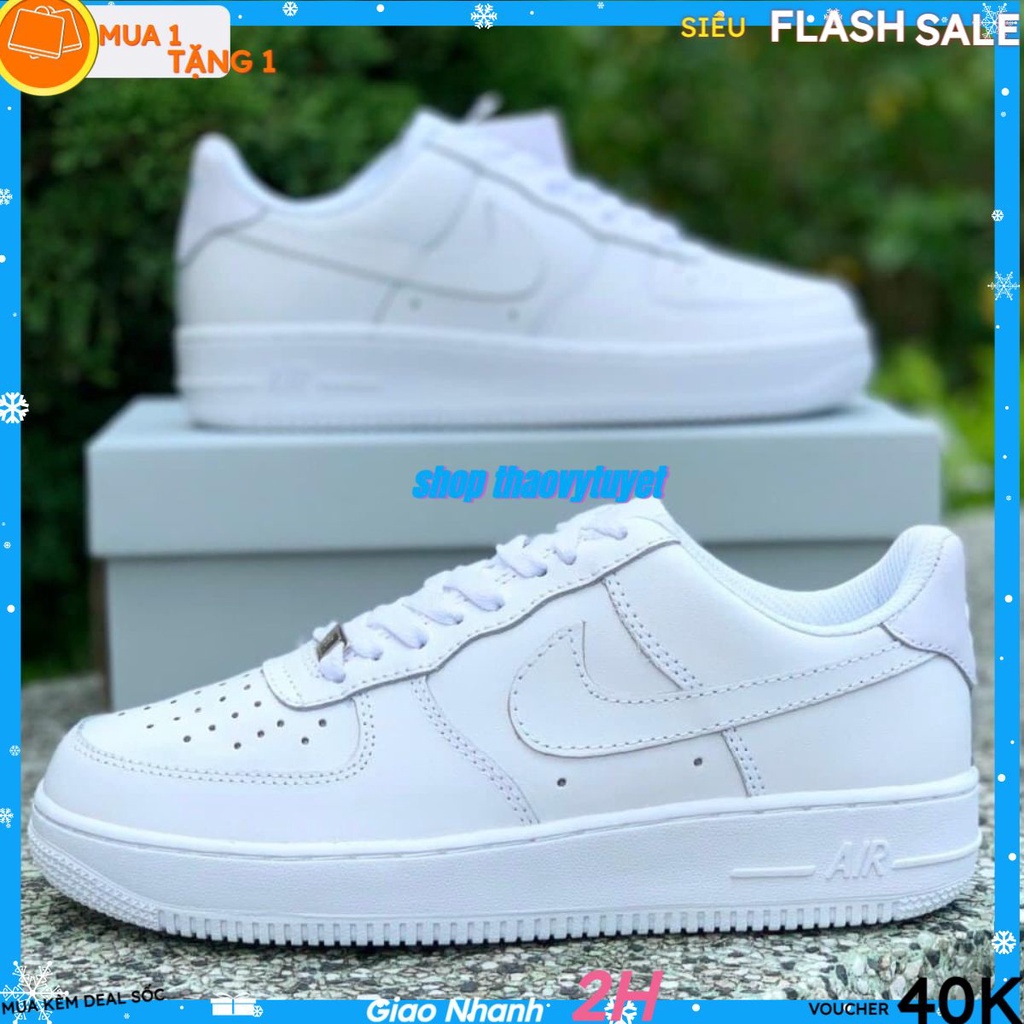Giày Thể Thao Nam Nữ - Giày Nike Air Force 1 AF1 Trắng Cổ Thấp Thời Trang Full Box Bill | BigBuy360 - bigbuy360.vn
