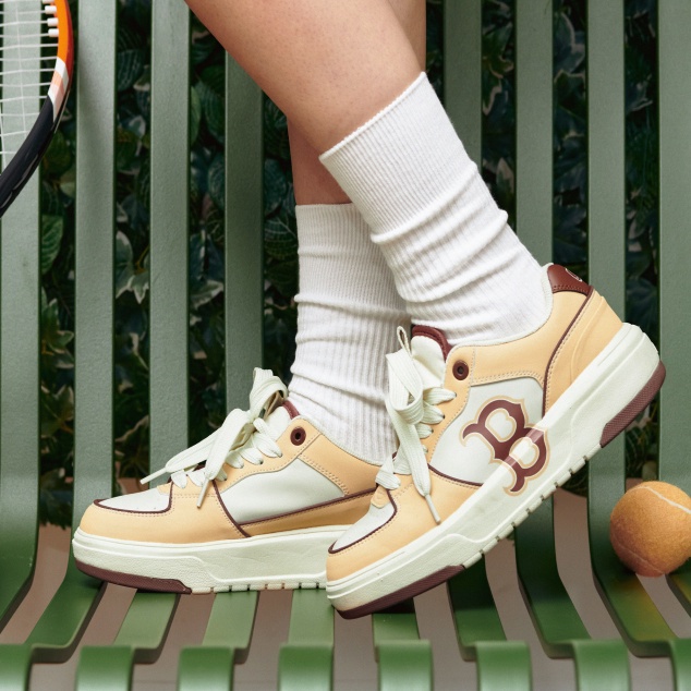 Giày thể thao sneaker MLB Chunky B rex nâu, Giày thể thao MLB Chunky B mẫu mới 2023 Bản Đặc Biệt Full Box