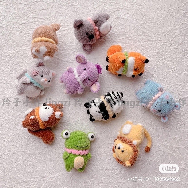 móc khoá thú len handmade