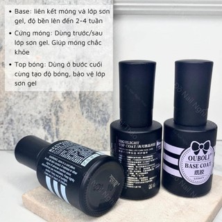 Base - Top -  Cứng Móng Ouboli siêu bóng bền