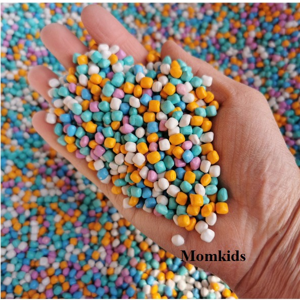 Combo sỉ 3kg hạt sứ hạt muồng đồ chơi xúc cát