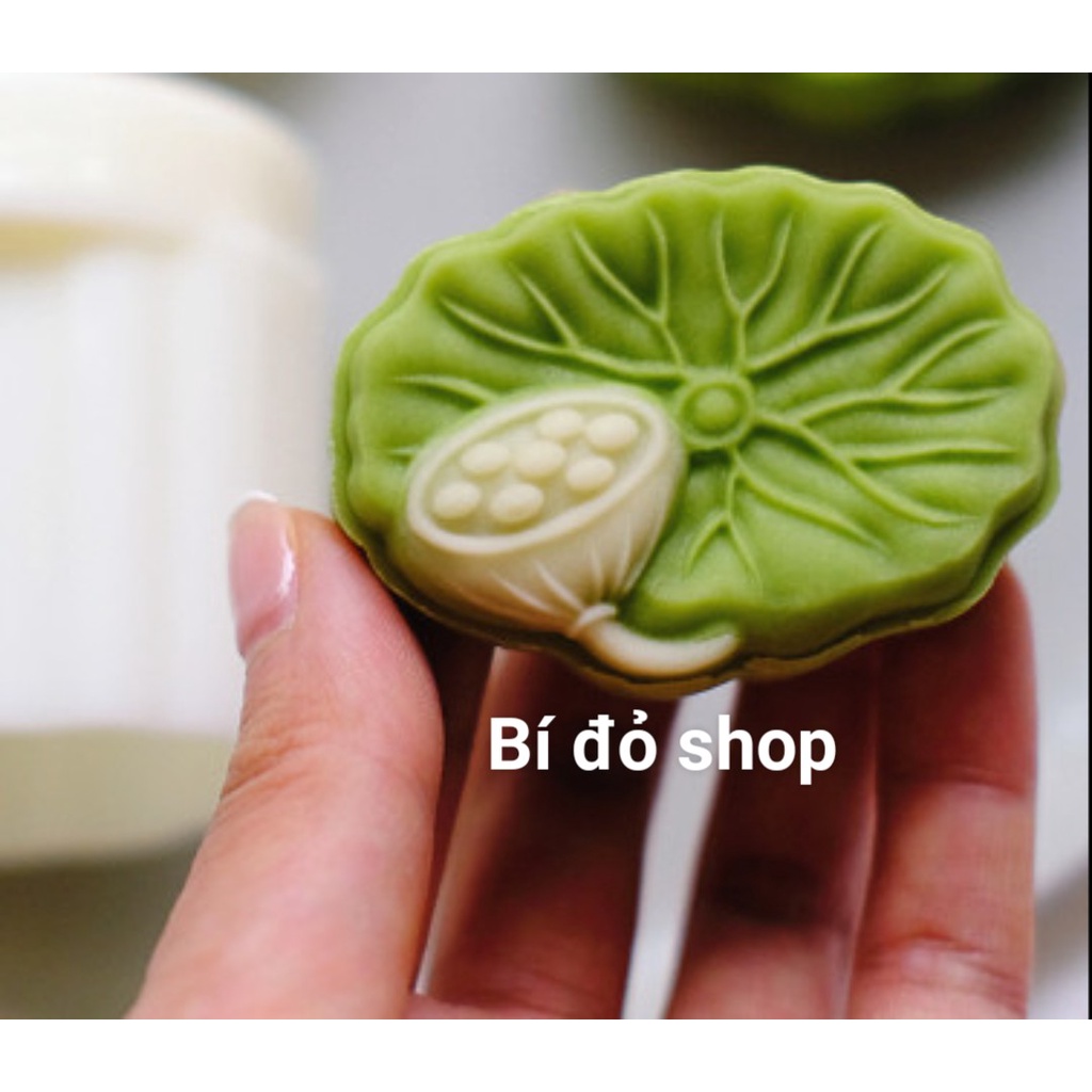 Khuôn trung thu lò xo 2023 LÁ SEN 1 mặt 1 nhấn 50g - 63g