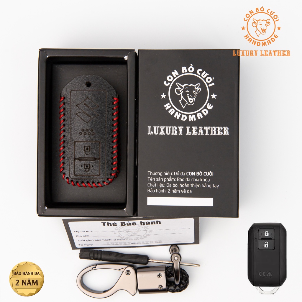 Bao da chìa khóa ô tô xe hơi suzuki xl7, ertiga, swift chìa thông minh da thật bảo vệ chìa khóa chống xước chính hãng