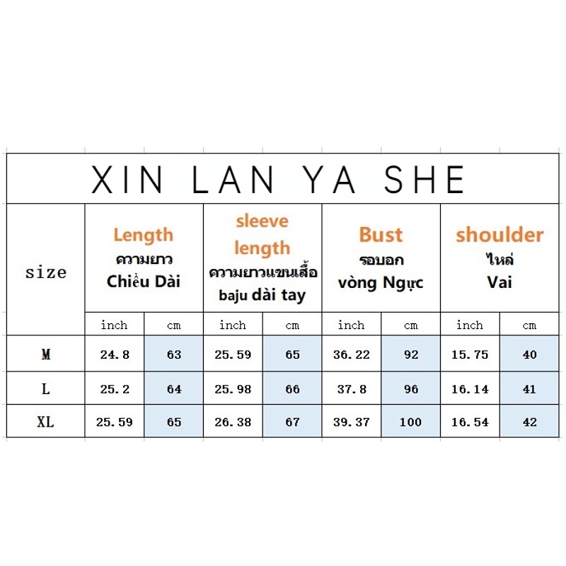 Áo kiểu XINLANYASHE tay dài thời trang Hàn Quốc quyến rũ cho nữ