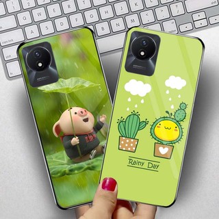 Ốp Lưng VIVO Y02, Y02S Mặt kính cường lực Cao Cấp, Sang Trọng