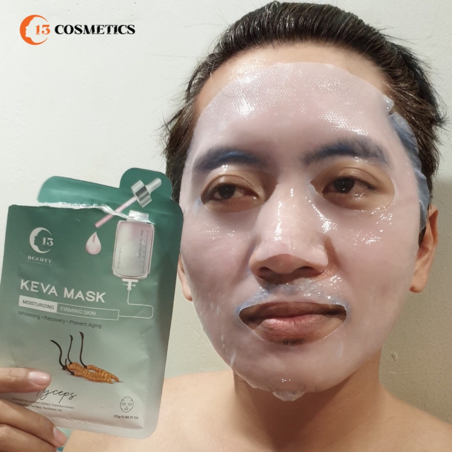 Mặt Nạ Thạch Dừa C13 Cosmetics Tinh Chất Đông Trùng Hạ Thảo Cordyceps Keva Mask Giúp Da Săn Chắc, Mịn Màng 1 Miếng