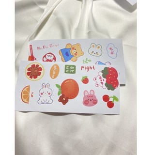 Sticker tấm 1k 2 tấm sticker cute