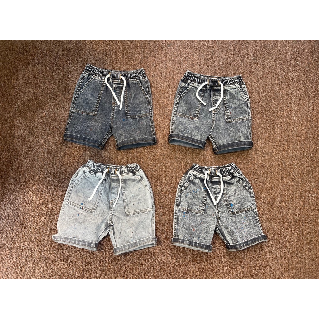 Quần short jeans phẩy sơn Next Bé Trai