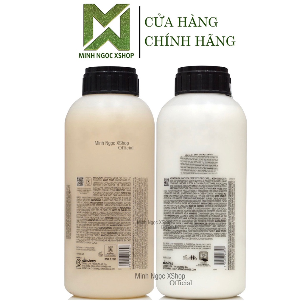 Dầu gội xả hoàn mỹ cho mọi loại tóc Davines Oi 1000ML