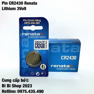 Pin CR2430 Renata 3V Lithium Chính Hãng Vỉ 1 Viên Made in SWISS