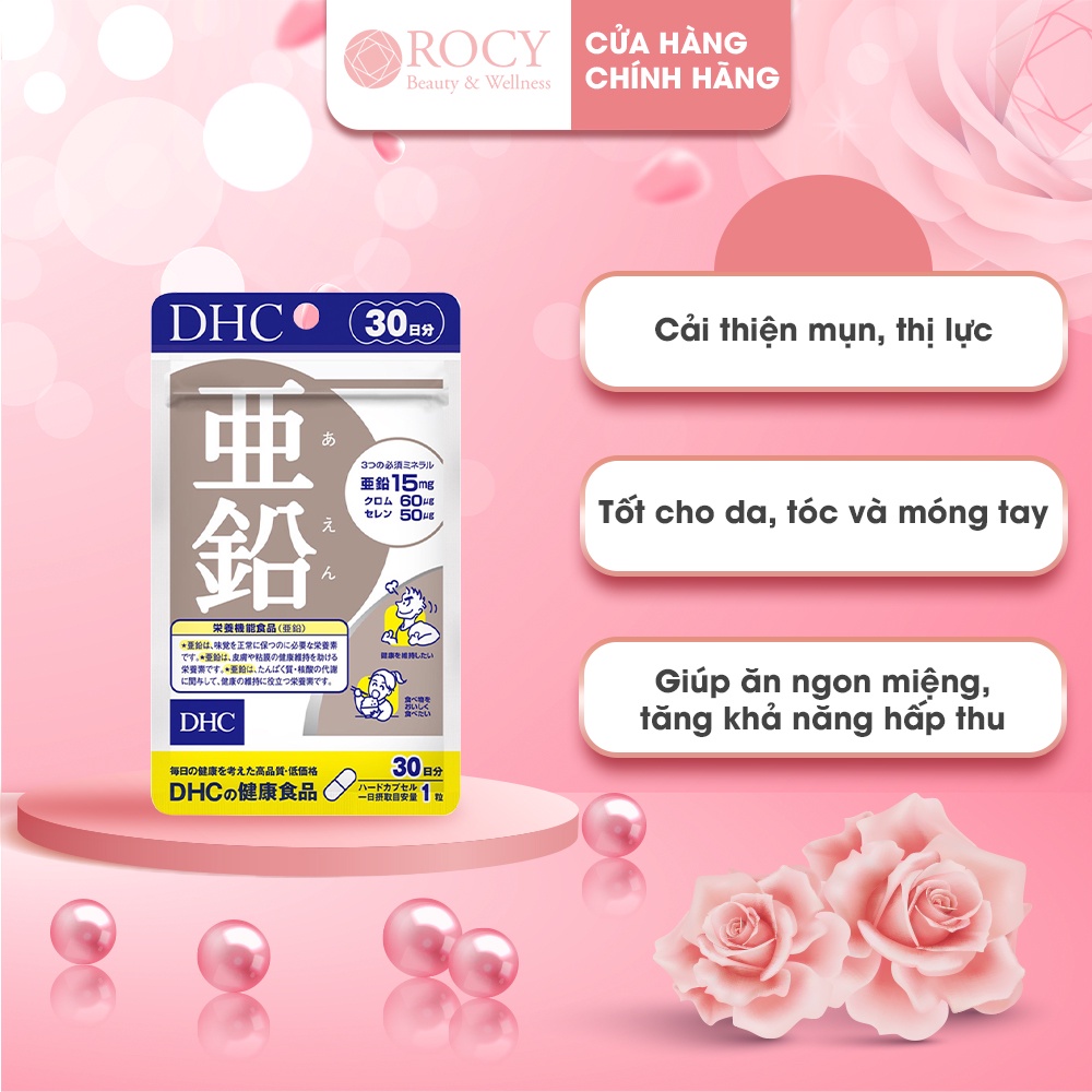 Viên Uống Bổ Sung Kẽm DHC Zinc Giúp Tăng Cường Sức Khoẻ, Làm Đẹp Da Và Cải Thiện Tình Trạng Mụn