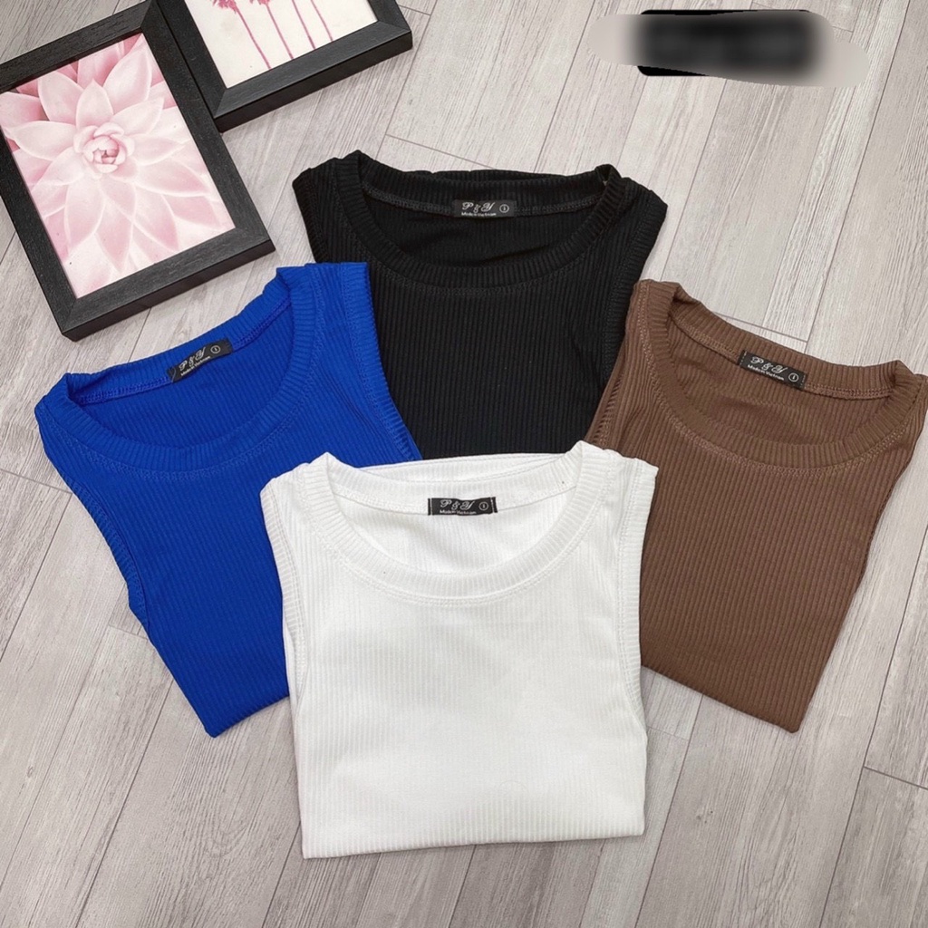 Áo Croptop Ba Lỗ Trơn Bigsize Vải Thun Borip Gân Loại 1 Co Giãn Thoải Mái (H.O.U.T) | BigBuy360 - bigbuy360.vn