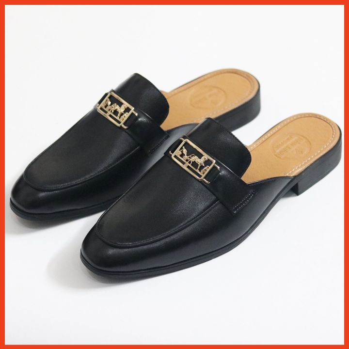 Giày Lười Sục Nam Không Gót Da Bò Nguyên Tấm Xục Cao Cấp Mẫu Mới Thời Trang GS04