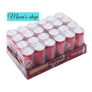 Thùng 24 lon nước tăng lực sting dâu 320ml/lon