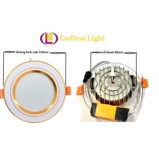 Đèn âm trần nhôm đúc LED Downlight 7W phi 90