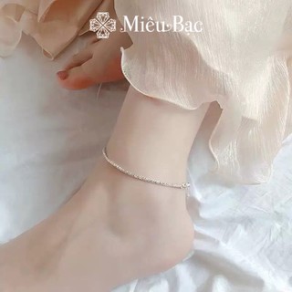 Lắc chân bạc Miêu Bạc Twinkle Silver Anklet vòng chân nữ dây xù lấp lánh chất liệu bạc S925 phụ kiện trang sức L500174