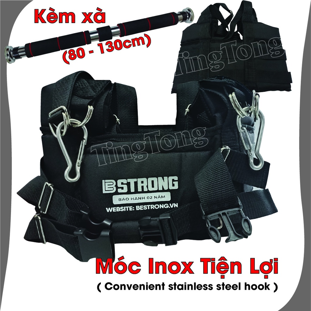Đai Treo Kéo Giãn Cột Sống - Có Đệm Nách, Đai Thoát Vị Đĩa Đệm - BeStrong - Móc