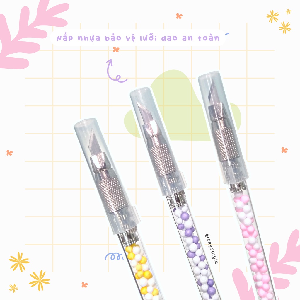 S96 - Bút dao rọc giấy Disney thỏ Stella gấu Duffy gấu Shellie dễ thương unbox đơn hàng, cắt sticker băng dán washi tape