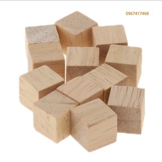 Khối gỗ vuông xếp hình lập phương mini-khối gỗ vuông decor mini-gỗ vuông-KT: vuông 3cm, 4cm,5cm,6cm,7cm,8cm,9cm,10cm....