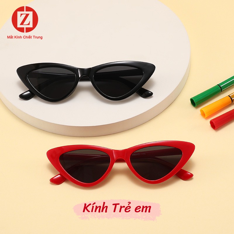 Kính Tam Giác Mắt Mèo cho bé trai bé gái, Thời trang siêu độc đáo lạ mắt, màu kẹo ngọt dễ thương mã H2330