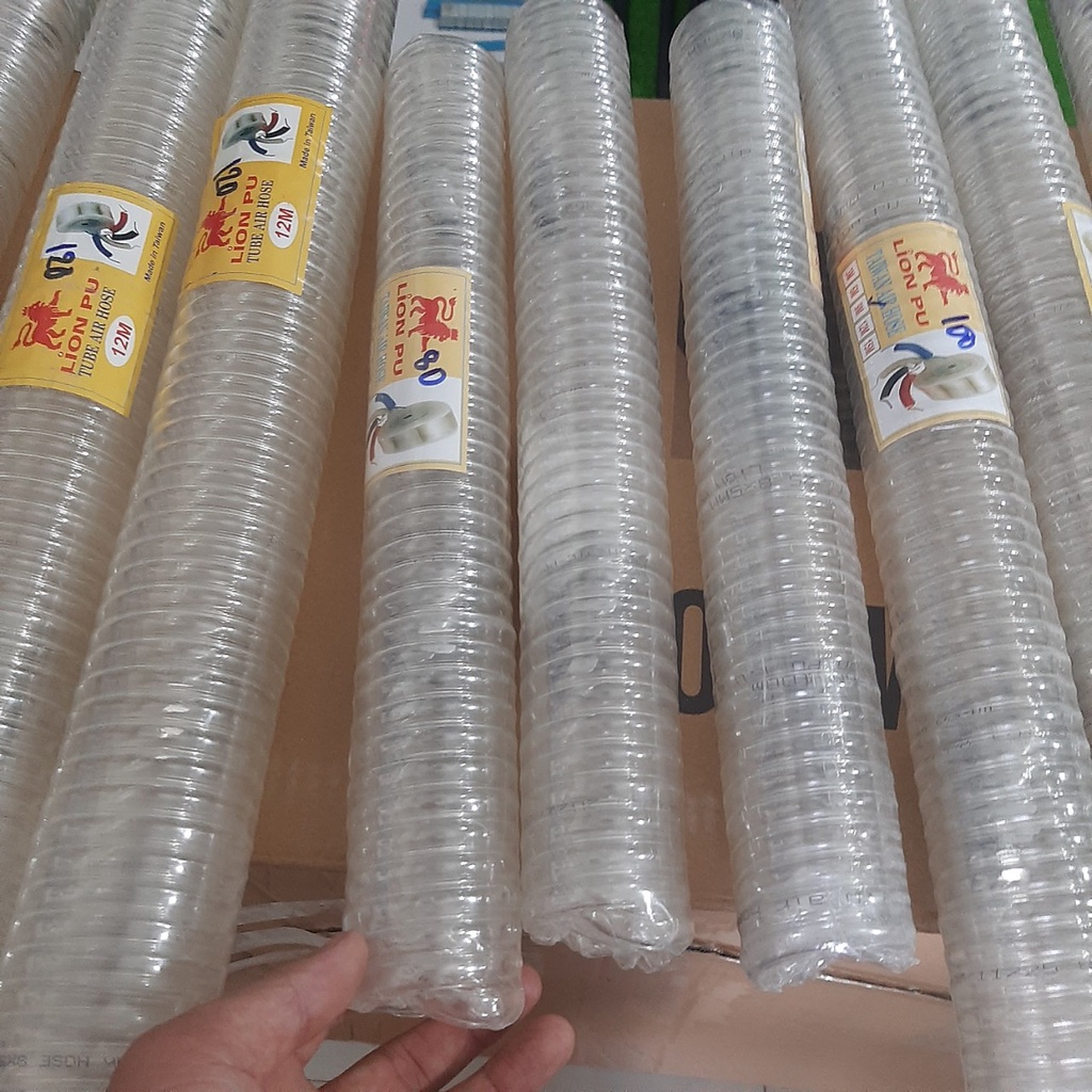 Cuộn hơi xoắn 5x8mm dài 15 mét có nối nhanh