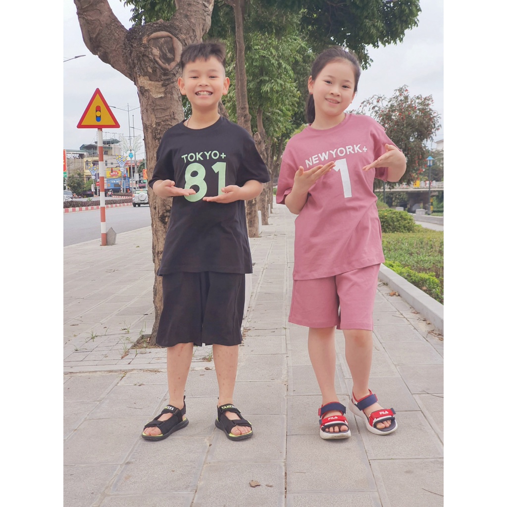 Bộ thun Tokyo bé trai bé gái 5 màu. HA4591