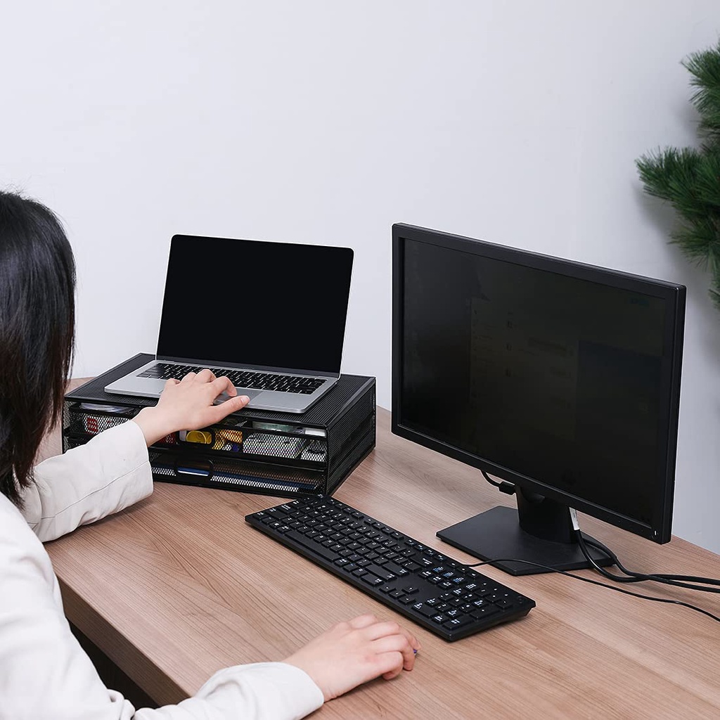 Bàn Kê Màn Hình Kiêm Hộc Tủ 2 Tầng 2in1 Thép Tản Nhiệt Máy Tính PERSONAL DESIGN 🖥🖥