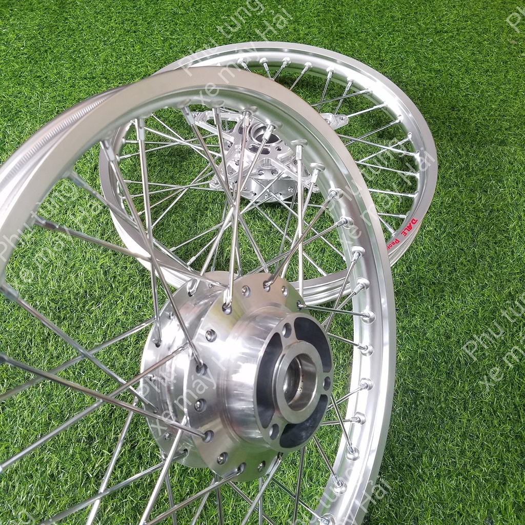 Bánh căm dành cho raiderf150 đùm mạ crom căm mạ crom niềng nhôm dale đen kèm lòng đĩa cnc lắp như zin cho raider