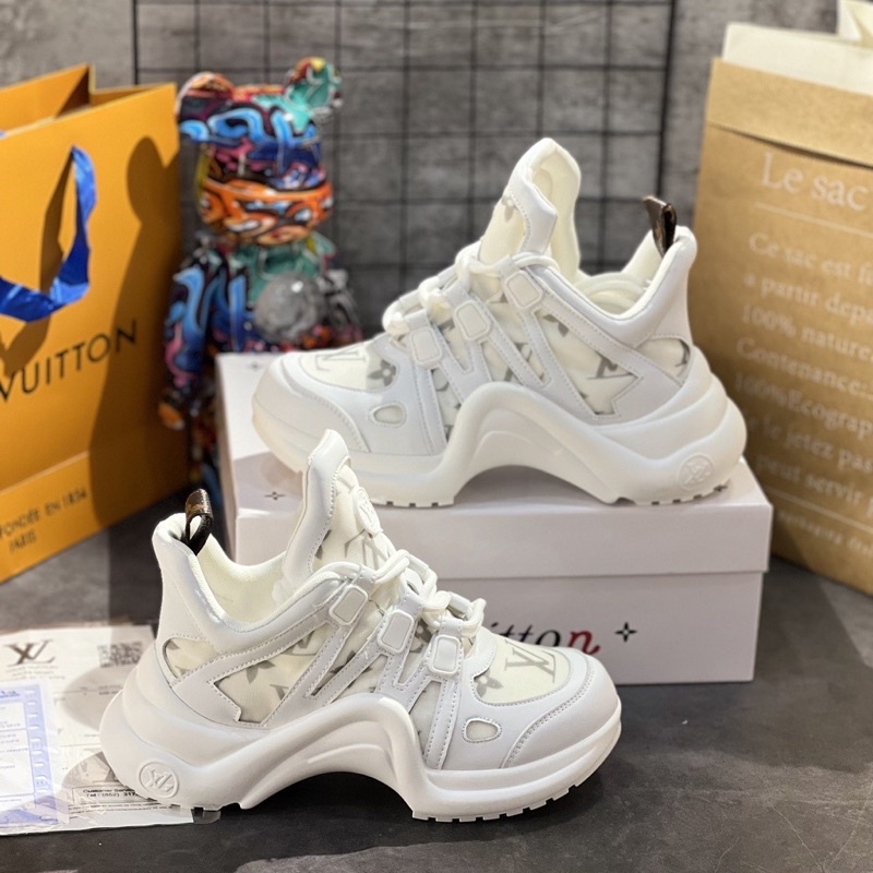 Giày Thể Thao Louis Vuitton Archlight Trainers 'White'. Giày Nữ LV Archlight Trắng.