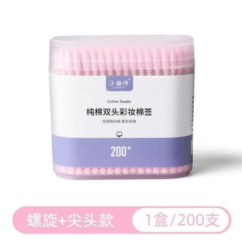 HỘP 200 TĂM BÔNG 2 ĐẦU